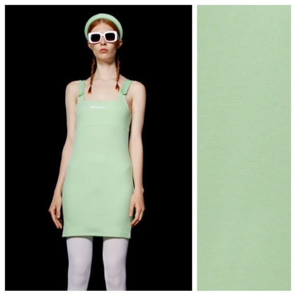 🌹NWT. Zara x Lotto Limited Edition Capsule Collection Green Mini Dress Size M. - Picture 1 of 12